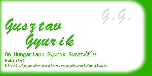 gusztav gyurik business card